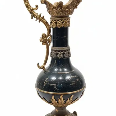 Sale Photo Thumbnail #683: Victorian style ormolu and glass ewer