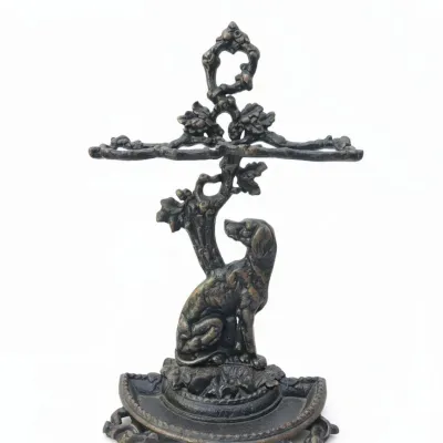 Sale Photo Thumbnail #511: Victorian style cast iron dog umbrella stand