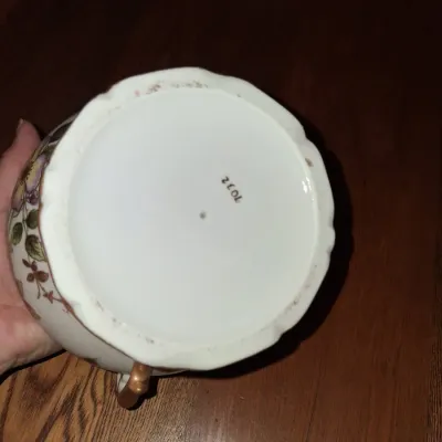 Sale Photo Thumbnail #637: Vintage lenwile ardalt floral porcelain covered sugar bowl third image