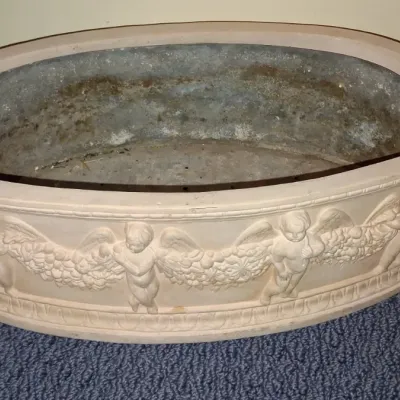 Sale Photo Thumbnail #612: Neoclassical style cherub relief jardiniere