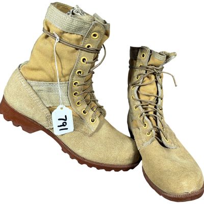 Sale Photo Thumbnail #734: A Pair of United States Military Desert Combat Boots with Panama Soles