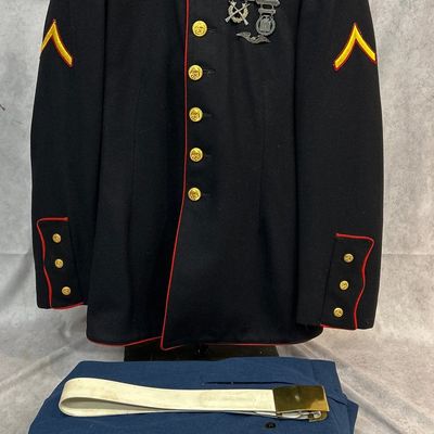 Sale Photo Thumbnail #318: World War II USMC Identified Marine Aviation Squadron Dress Blue Uniform