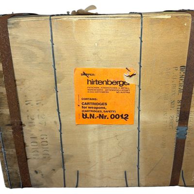 Sale Photo Thumbnail #165: Sealed Hirtenberger 7.62x51mm Ammunition Crate