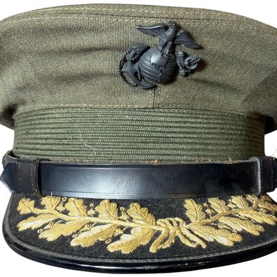 Sale Photo Thumbnail #683: USMC Kingform Cap De Luxe General Officer Service Visor Cap