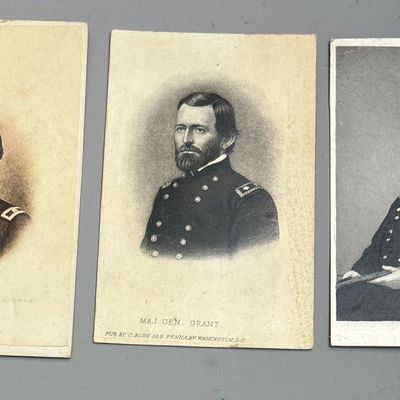 Sale Photo Thumbnail #197: Civil War Portrait Cards in CDV Format Featuring Generals Grant, Rosecrans, and Hooker