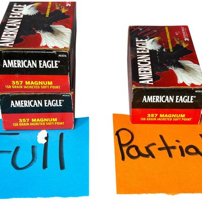 Sale Photo Thumbnail #107: Federal American Eagle 357 Magnum 158 Grain Jacketed Soft Point Ammunition