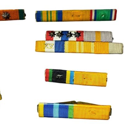 Sale Photo Thumbnail #655: A Collection of DUTCH and UN Military Ribbon Bars and Racks