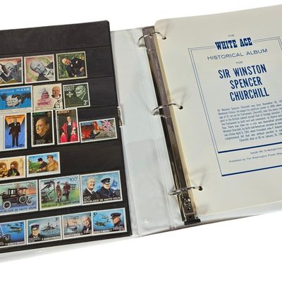 Sale Photo Thumbnail #676: Commemorative WWII Winston Churchill Thematic Collection, MNH and Used 1965-1974