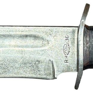 Sale Photo Thumbnail #364: WWII US PAL RH-36 Fighting Knife with Modified Stacked Leather Handle