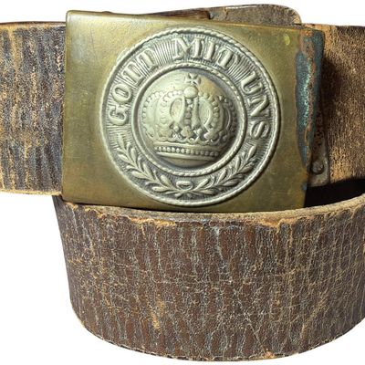 Sale Photo Thumbnail #223: WWI Imperial German Prussian M1895 Enlisted Man Belt and Buckle