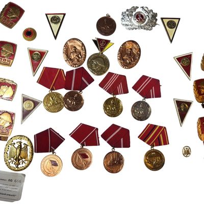 Sale Photo Thumbnail #706: A Collection of East German DDR Militaria and West German Insignia
