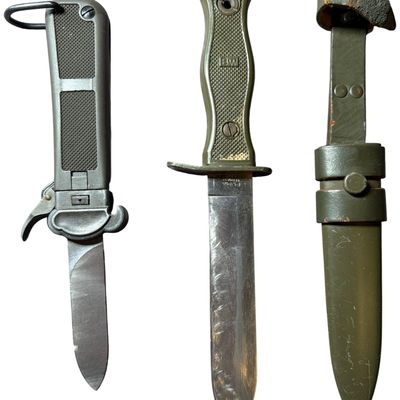 Sale Photo Thumbnail #588: Two West German Bundeswehr Military Knives Gravity Knife & Puma Model 1968 Combat Knife