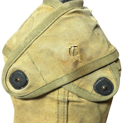 Sale Photo Thumbnail #313: US WWII Vollrath M1910 Aluminum Canteen Dated 1943 and OD3 Canvas Carrier