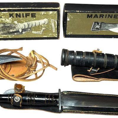 Sale Photo Thumbnail #566: A Trio of Japanese Produced Military Style Survival and Combat Knives