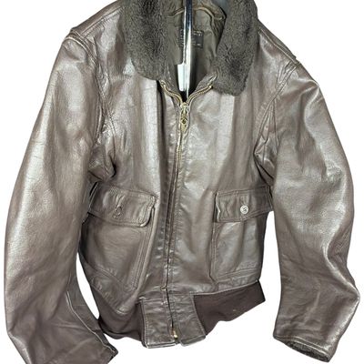 Sale Photo Thumbnail #525: Vietnam War US Navy G-1 Flight Jacket by The Martin Lane Co Inc Dated 1969 Size 46