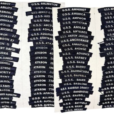 Sale Photo Thumbnail #600: A Collection of Cold War Era US Navy Shoulder Tab Rocker Patches