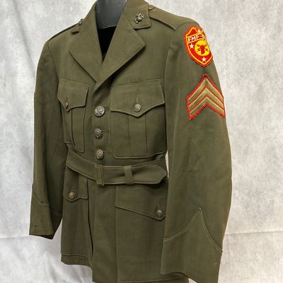 Sale Photo Thumbnail #517: WWII USMC Identified FMF-PAC Jacket Private Purchase Shulack and Mason Tailors San Diego 1943