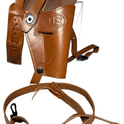 Sale Photo Thumbnail #104: US M7 Russet Leather Shoulder Holster for M1911A1 Pistol with Straps