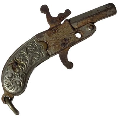 Sale Photo Thumbnail #122: Austrian Miniature Single Shot 2mm Pinfire Berloque Pistol