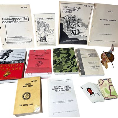 Sale Photo Thumbnail #736: A Collection of United States Army and Marine Corps Field Manuals, Military History Books, and Iraq War Ephemera