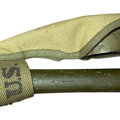 Sale Photo Thumbnail #497: WWII U.S. Army M-1910 Pick-Mattock with Smith-Thomas Mfg. Co. 1944 Dated Canvas Carrier