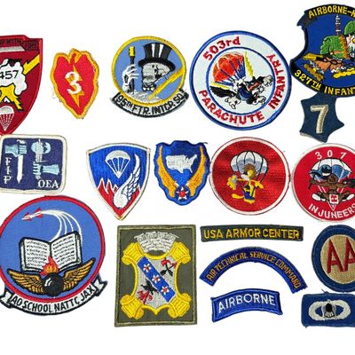 Sale Photo Thumbnail #700: A Collection of Vintage and Modern US Army and Aviation Embroidered Unit Patches