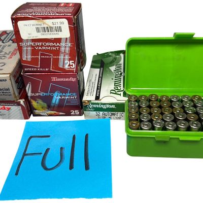 Sale Photo Thumbnail #128: An Assortment of Hornady, Winchester, and Remington Centerfire Ammunition and Loose Cartridges