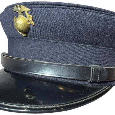 Sale Photo Thumbnail #277: 1920s Wentworth Forman Co. Inc. USMC Dress Blue Bell Crown Service Cap