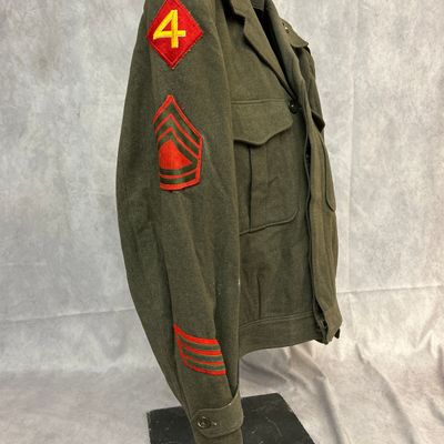 Sale Photo Thumbnail #314: Identified USMC Staff Sergeant M1944 Field Jacket 4th Marine Division WWII and Korean War Veteran