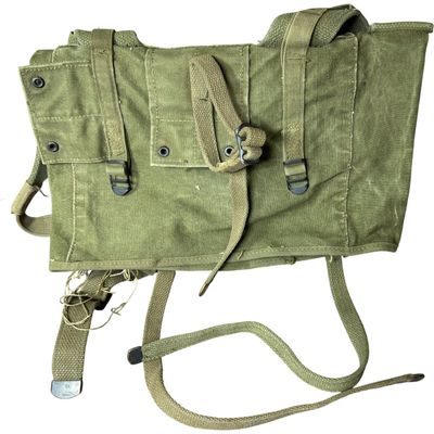 Sale Photo Thumbnail #527: USMC M1941 Olive Drab Canvas Field Pack, Vietnam era DSA Stamped