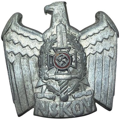 Sale Photo Thumbnail #251: WWII Nazi German National Socialist War Victims Care NSKOV Member Badge by Deschler and Sohn