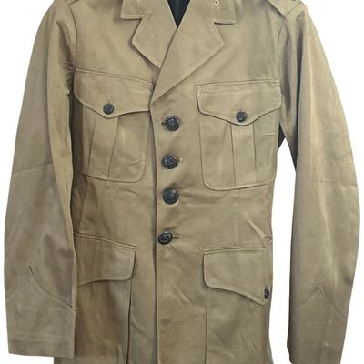 Sale Photo Thumbnail #505: WW2 USMC Marine Corps Khaki Drill Uniform Tunic