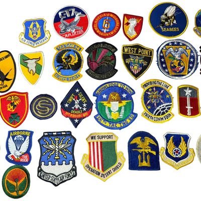 Sale Photo Thumbnail #697: A Collection of Twenty-Nine US Military Embroidered Patches Including USAF, US Army, USN, and USMC Examples