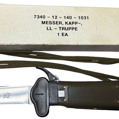 Sale Photo Thumbnail #587: West German Paratrooper Gravity Knife Model 1963 with Original Box and Lanyard