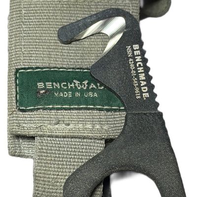 Sale Photo Thumbnail #117: Benchmade Model 7 Rescue Hook Strap Cutter with Foliage Green Sheath