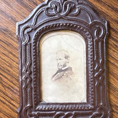 Sale Photo Thumbnail #179: Civil War General William Tecumseh Sherman Portrait in Molded Composite Frame