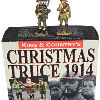 Sale Photo Thumbnail #651: A Collection of King and Country White Metal Military Miniatures including Christmas Truce 1914 Boxed Set