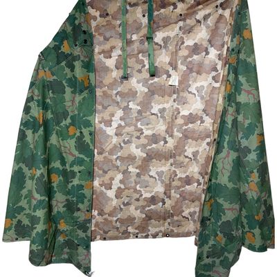 Sale Photo Thumbnail #535: Korean War USMC Frog Skin Camouflage Reversible Shelter Half Dated 1953