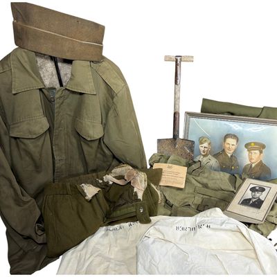 Sale Photo Thumbnail #646: A Collection of United States WWII and Korean War Era Military Personal Effects, Equipment, and Ephemera
