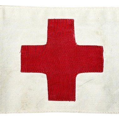 Sale Photo Thumbnail #366: WWII US Army Medical Department Red Cross Brassard