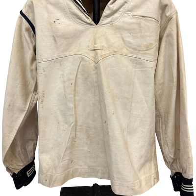 Sale Photo Thumbnail #243: Pre WWI US Navy Hospital Corpsman Identified White Service Jumper