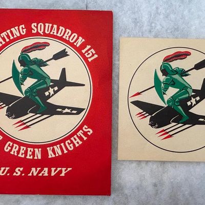 Sale Photo Thumbnail #483: WWII U.S. Navy VF-151 fighter Squadron Decal and Placard