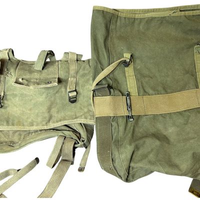 Sale Photo Thumbnail #582: Two USMC M41 Military Pattern Olive Drab Canvas Field Packs