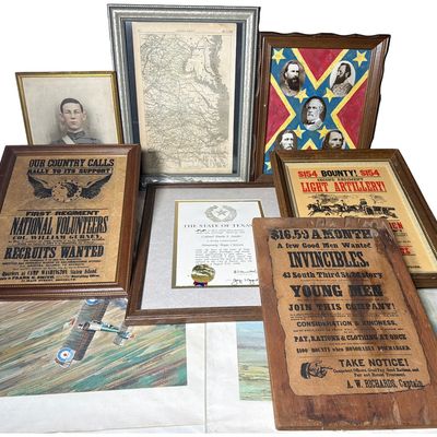 Sale Photo Thumbnail #740: An Assortment of American Civil War and World War I Military Themed Prints and Documents