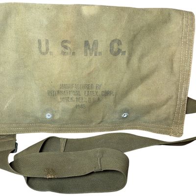 Sale Photo Thumbnail #608: USMC International Latex Corp. 1945 M9A1 Field Protective Gas Mask Bag