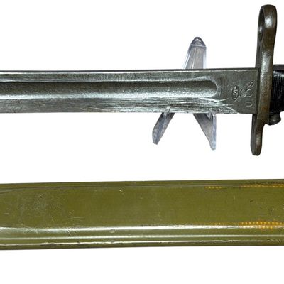 Sale Photo Thumbnail #306: U.S. World War II PAL M1 Garand Bayonet with Victory Plastics M7 Scabbard