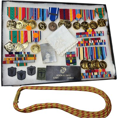 Sale Photo Thumbnail #685: Collection of Mixed US Navy and United States Marine Corps Reserve Medals and Memorabilia