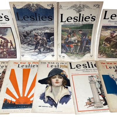 Sale Photo Thumbnail #229: WWI Issues of Leslie's Illustrated Weekly Newspaper - Magazine Published 1914-1918