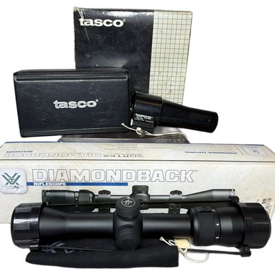 Sale Photo Thumbnail #163: Vortex Diamondback 1.75-5x32 Riflescope and Tasco Shot Saver Bore Sighter Kit