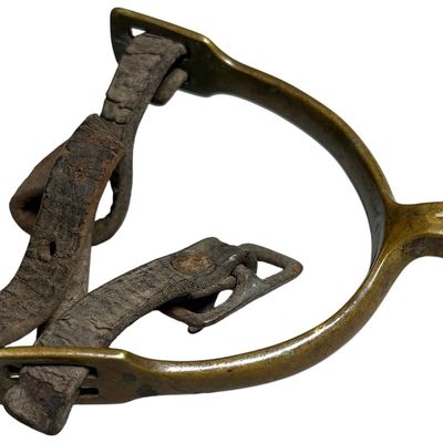 Sale Photo Thumbnail #198: Civil War U.S. Cavalry Spur with Leather Straps